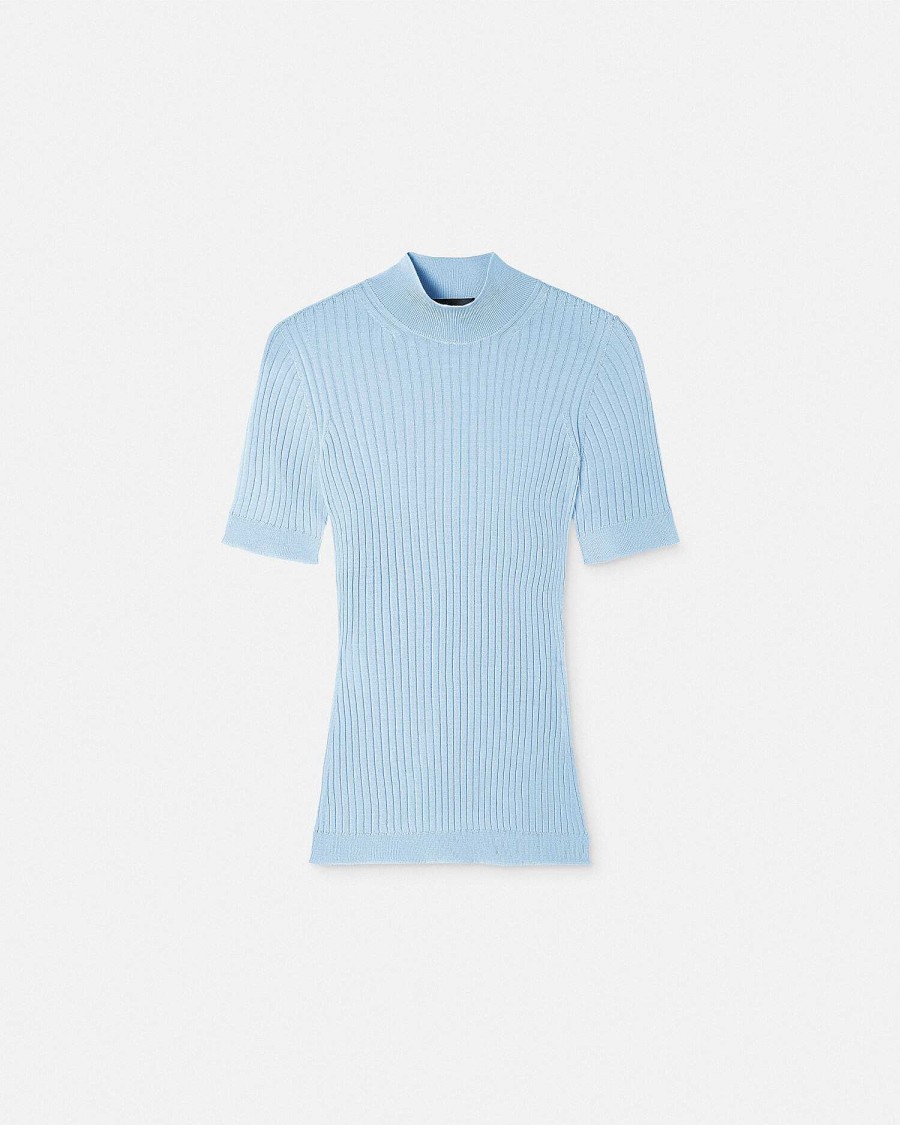 Online Ribbed Knit T-Shirt Knitwear