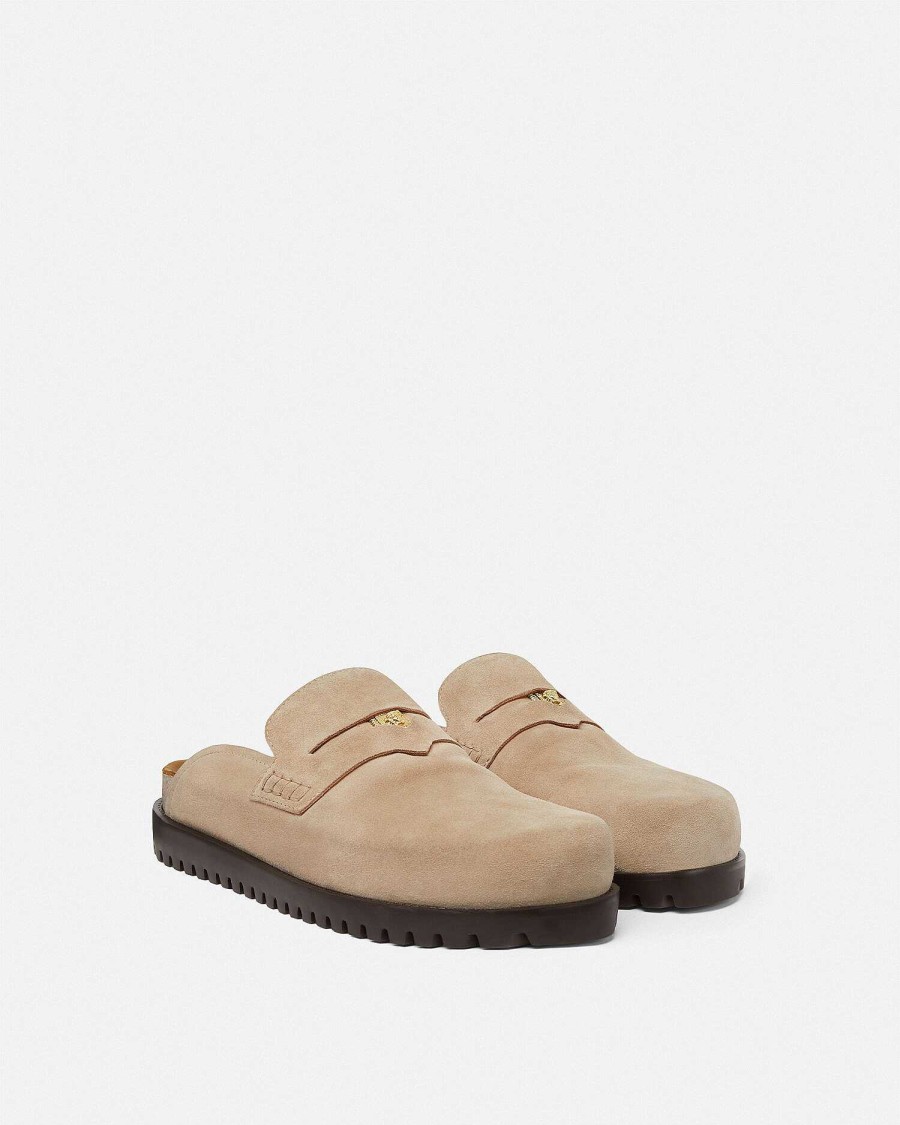 Online Suede Medusa Mules Loafers & Slippers