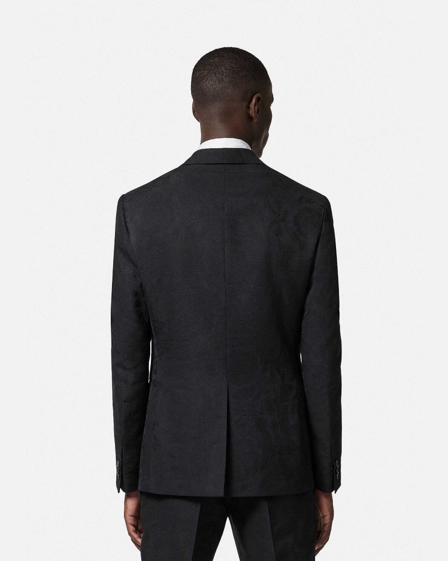 New Barocco Jacquard Single-Breasted Blazer Blazers & Suits