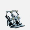 Clearance Gianni Ribbon Satin Cage Sandals 110 Mm Sandals