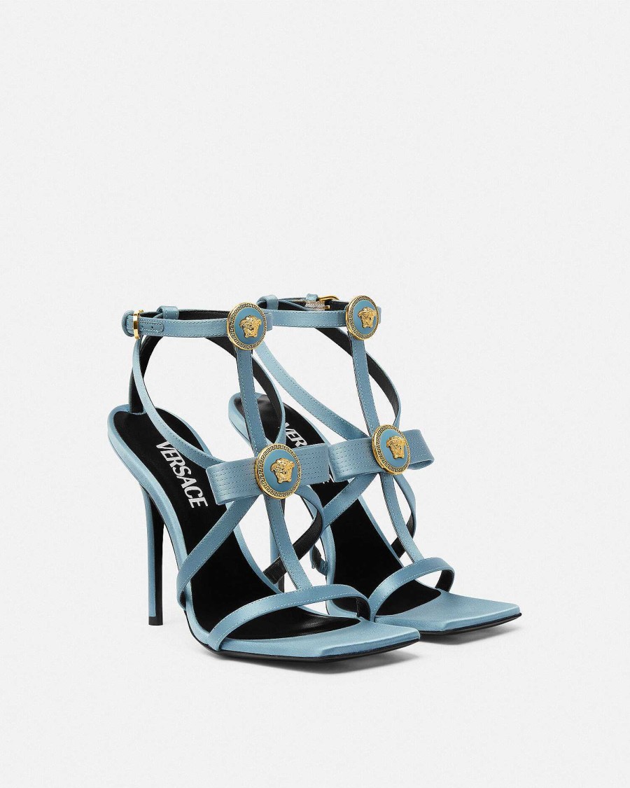 Clearance Gianni Ribbon Satin Cage Sandals 110 Mm Sandals