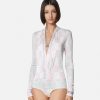 Hot Medusa Contrasto Draped Bodysuit Shirts & Tops