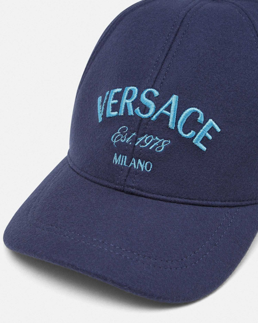 Online Versace Milano Stamp Wool Baseball Cap Hats & Caps