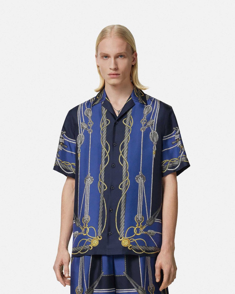 Wholesale Versace Nautical Silk Shirt Shirts