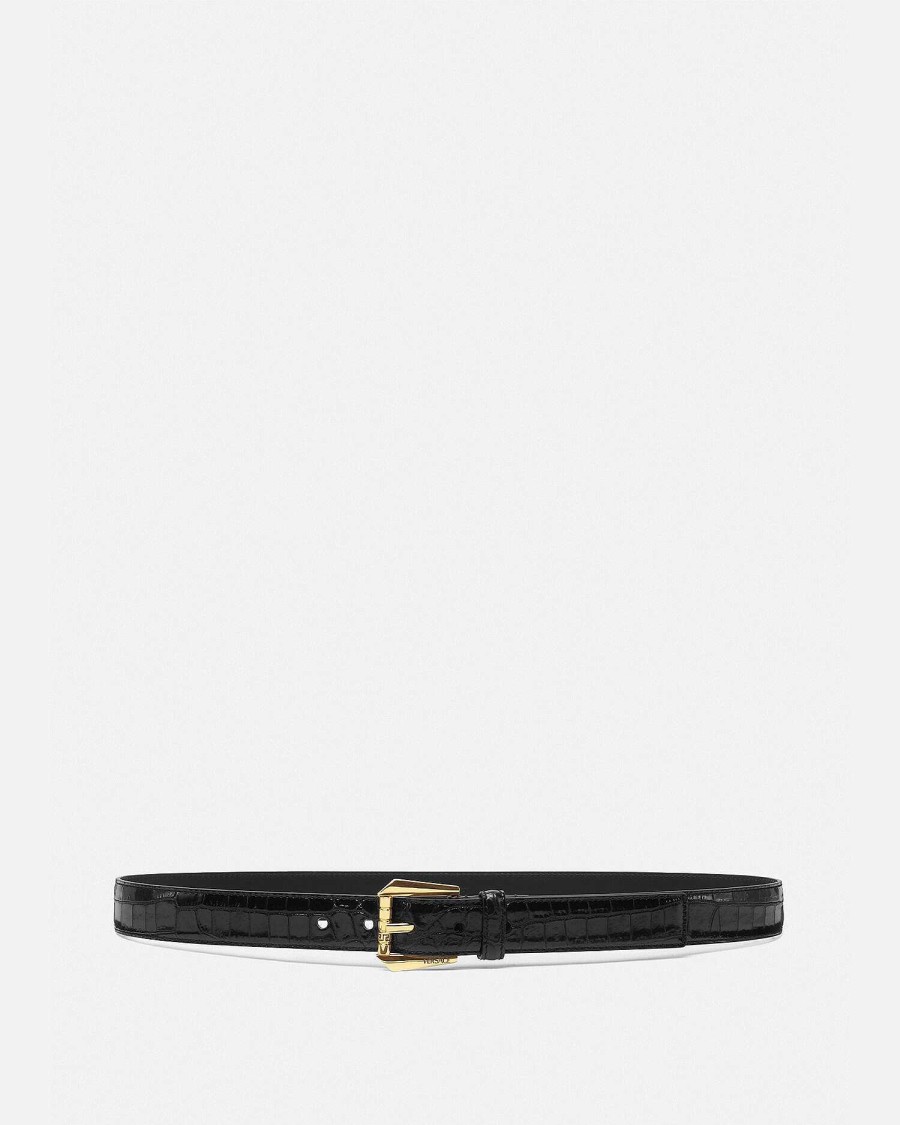 Best Croc Effect Leather Belt Belts