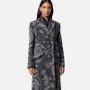 Clearance Barocco Stencil Wool Long Coat Outerwear & Coats