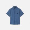 Clearance Embroidered Chambray Kids Shirt Clothing