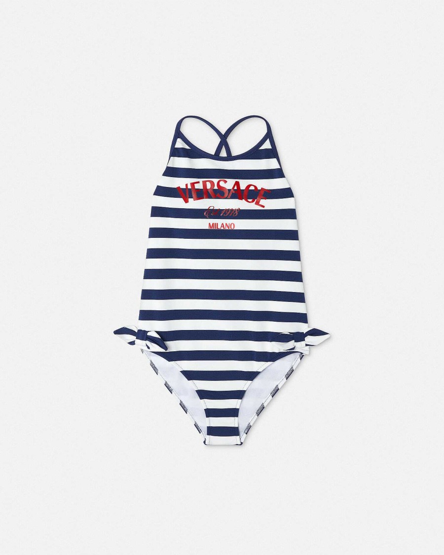 New Nautical Stripe Kids Swimsuit Beachwear