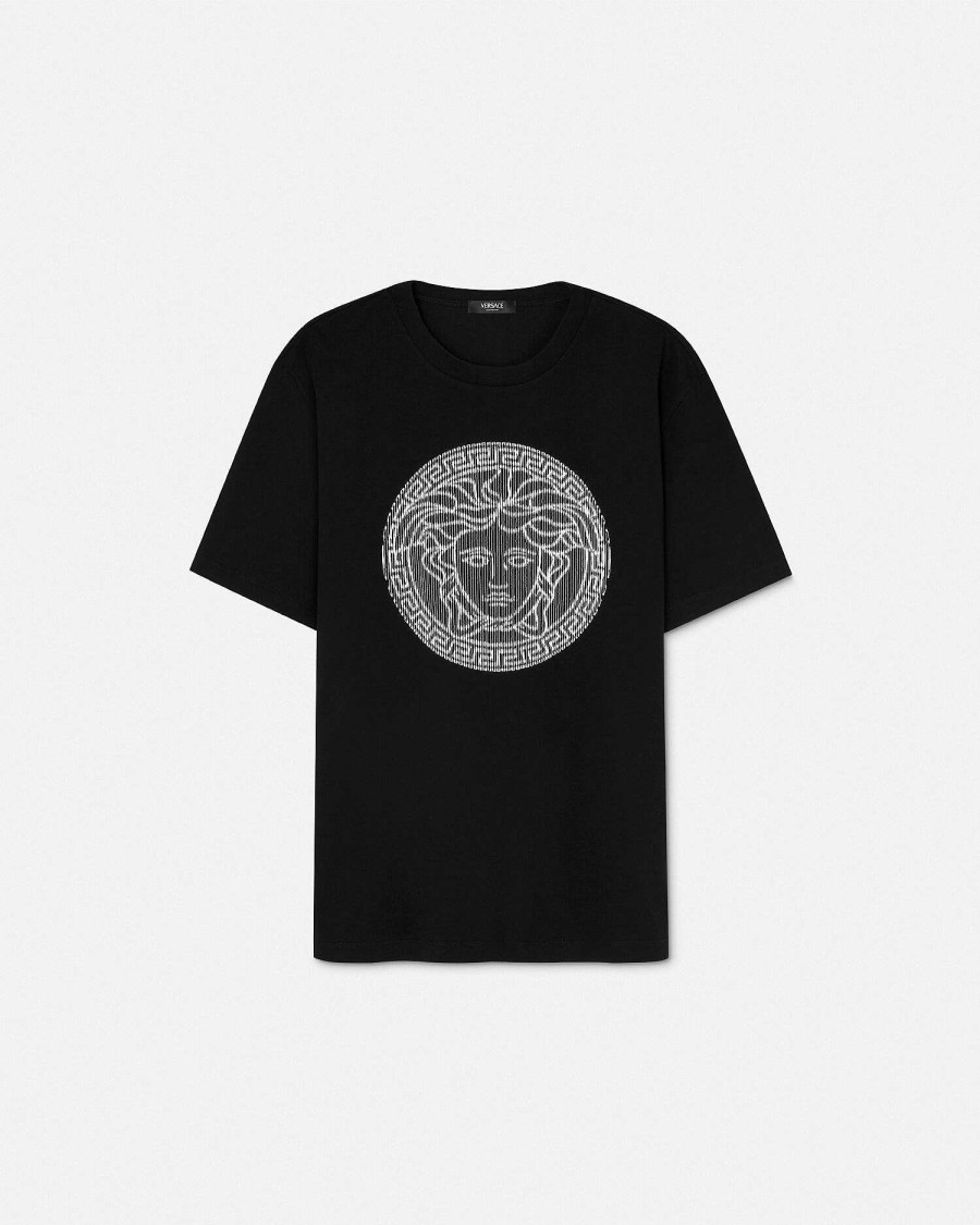 Hot Embroidered Medusa Sliced T-Shirt T-Shirts & Polos