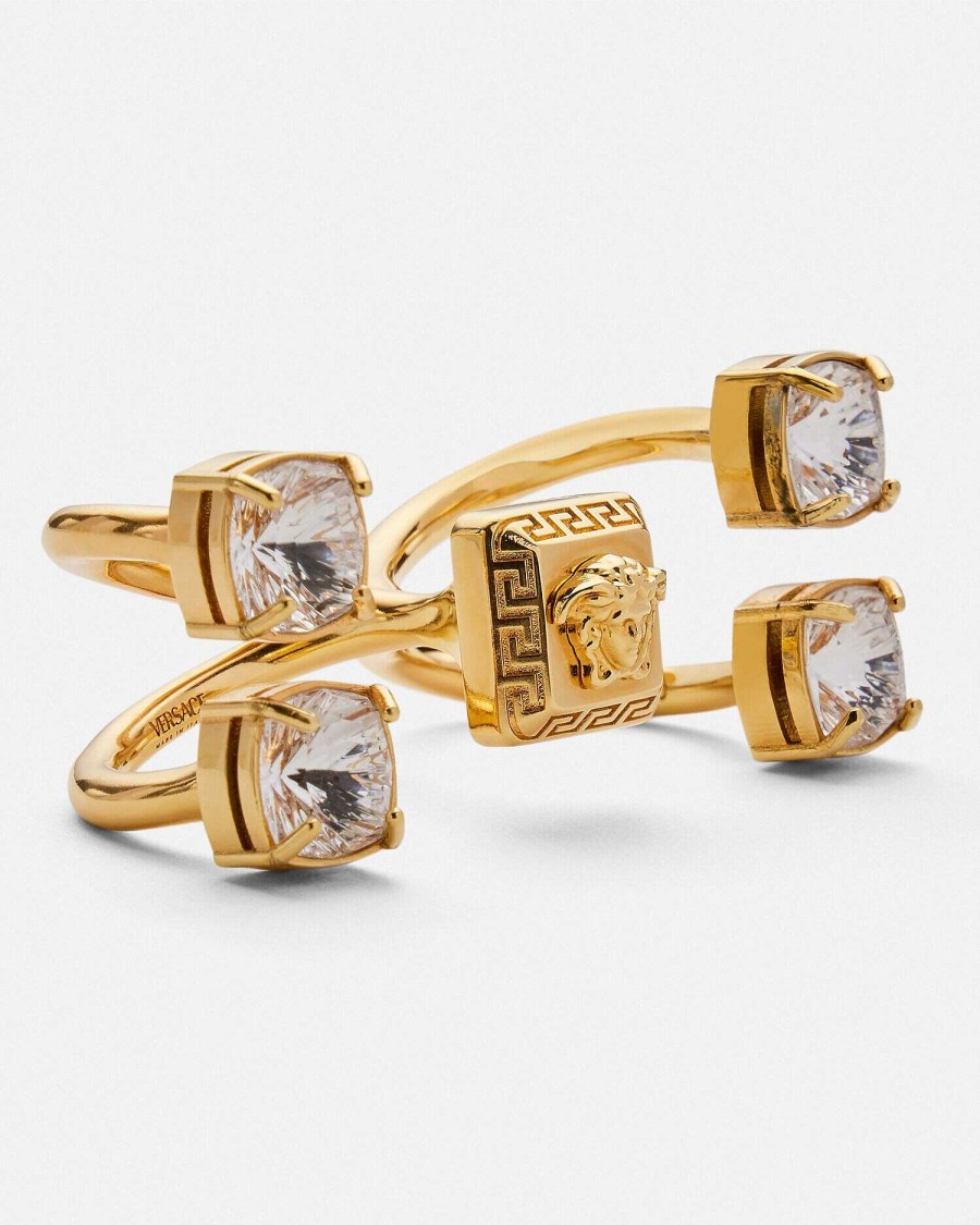 Best Crystal Medusa Square Cuff Ring Rings