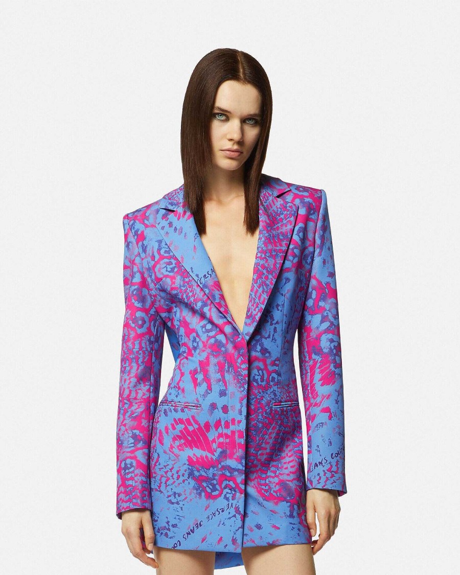 Online Draped Animalier Cutout Blazer Clothing