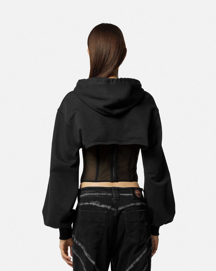 Online Warranty Logo Corset Hoodie Clothing