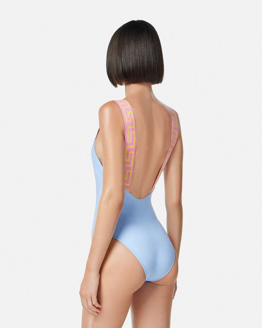 Hot Greca Border One-Piece Swimsuit Swimwear