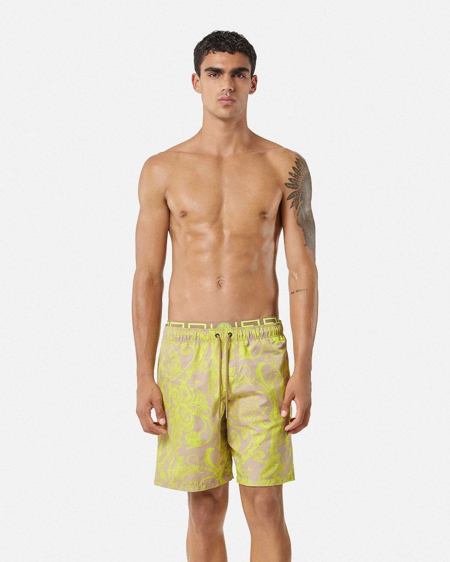 Clearance Barocco Stencil Mid Boardshorts Swimwear