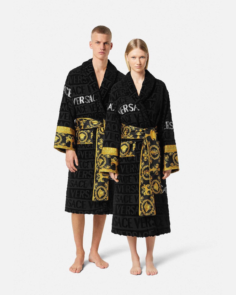 Hot Crystal Versace Allover Bathrobe Bathrobes & Robes