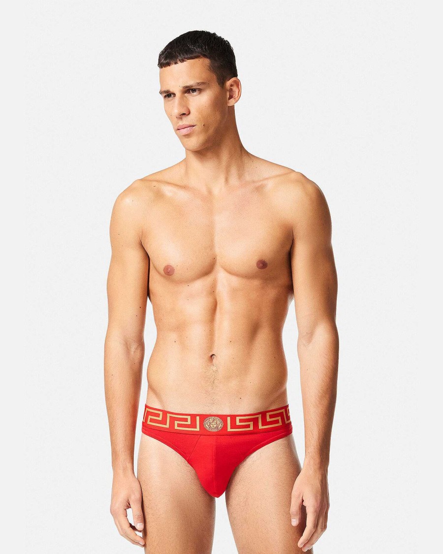 Online Greca Border Thong Briefs