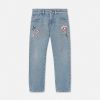 Wholesale Embroidered Blossom Kids Jeans Clothing