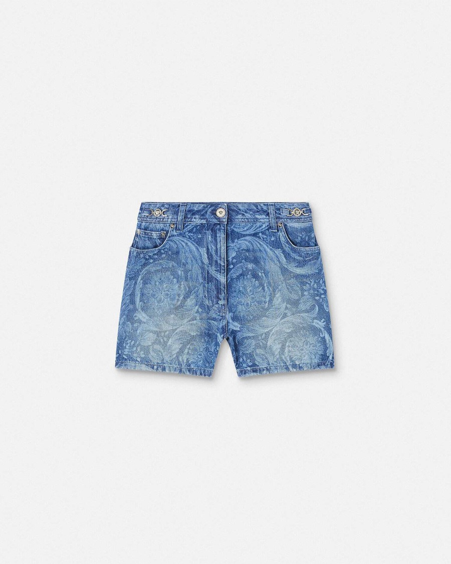 Hot Barocco Boyfriend Denim Shorts Denim