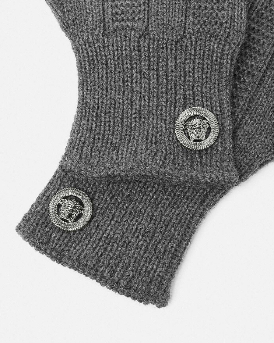 New Medusa Ribbed Knit Gloves Soft Accessories