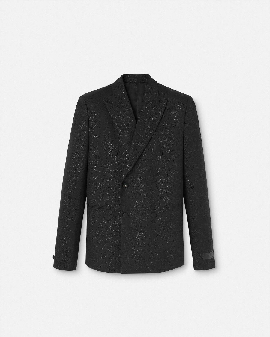 New Barocco Lurex Double-Breasted Blazer Blazers & Suits