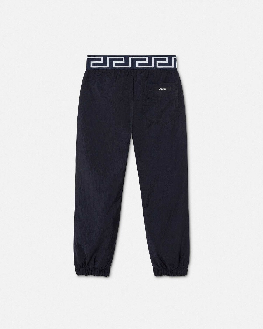 Hot Croc-Effect Nylon Kids Sweatpants Clothing