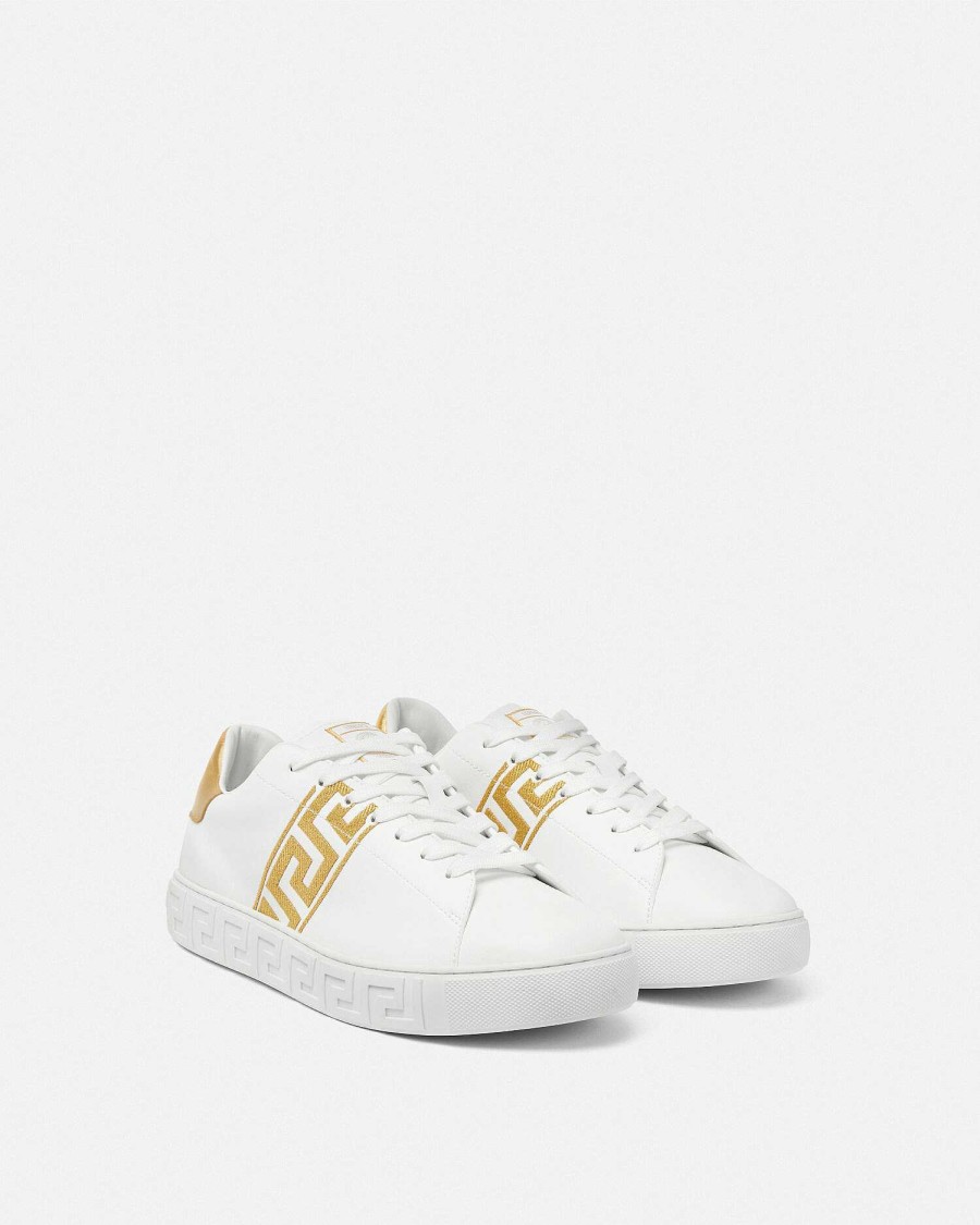 Clearance Embroidered Greca Sneakers Sneakers