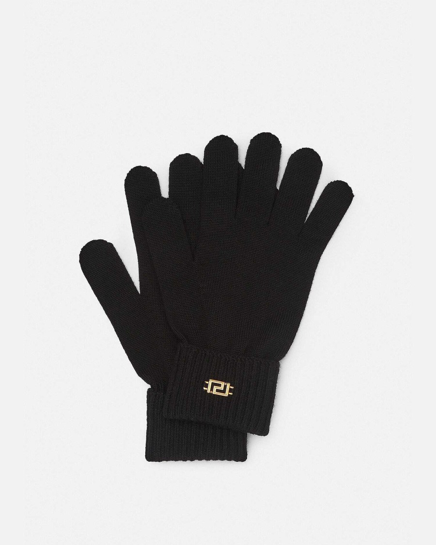 New Greca Knit Gloves Soft Accessories